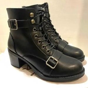 Olivia Miller- Black- size 7 -Combat Boots
